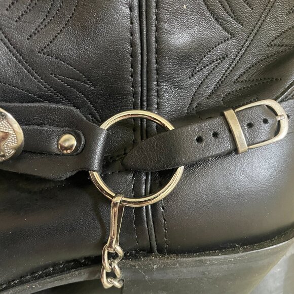 Mens Durango Concho Black Boot with removable ankle concho size 9.5 D - Picture 5 of 10